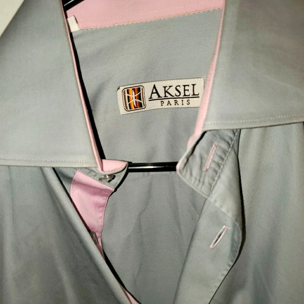 Aksel Paris Slim Fit Button Up Dress Shirt